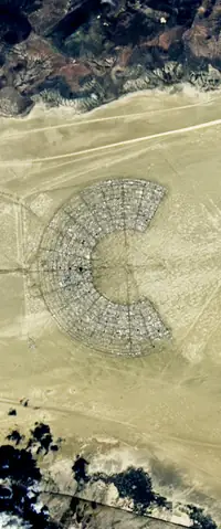 The letter C seen from orbit at Black Rock Desert, Nevada
