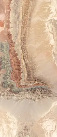 The letter L seen from orbit at Xinjiang, China