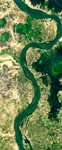 The letter S seen from orbit at N’Djamena, Chad