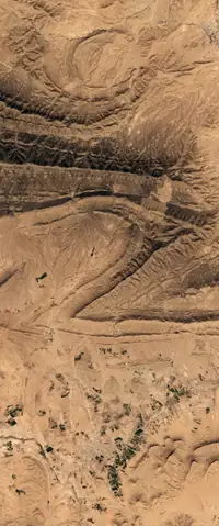 The letter Z seen from orbit at Mohammed Boudiaf, Algeria