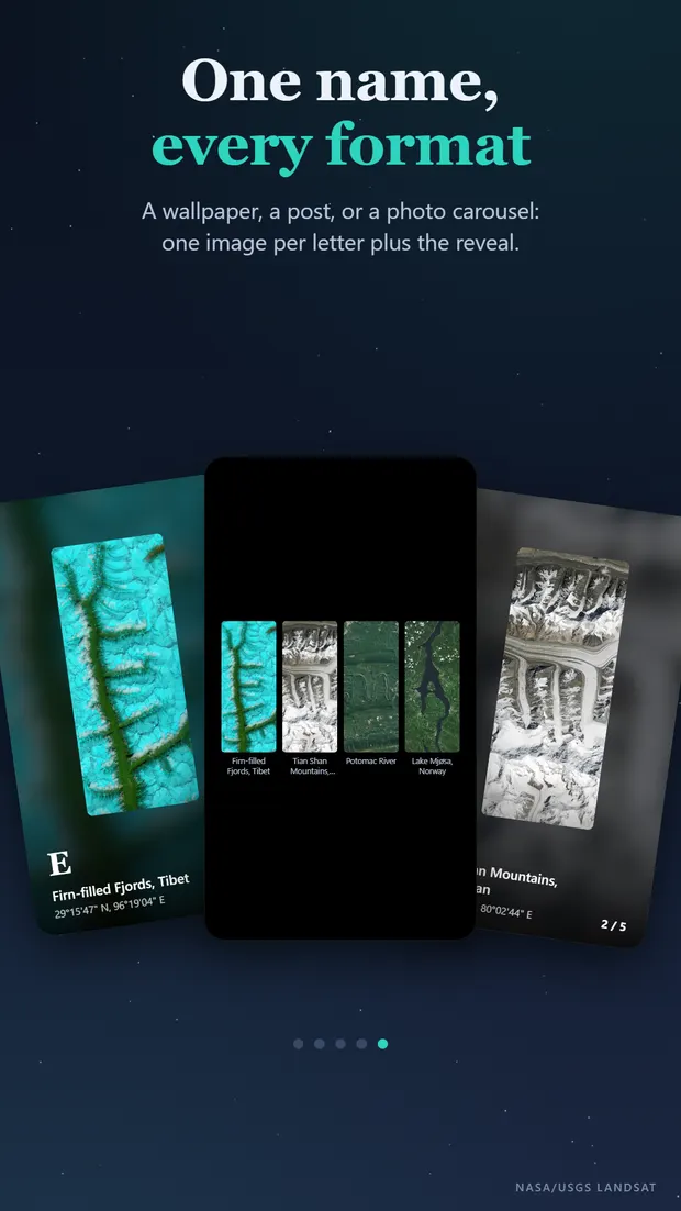 A slideshow pack with one image per letter
